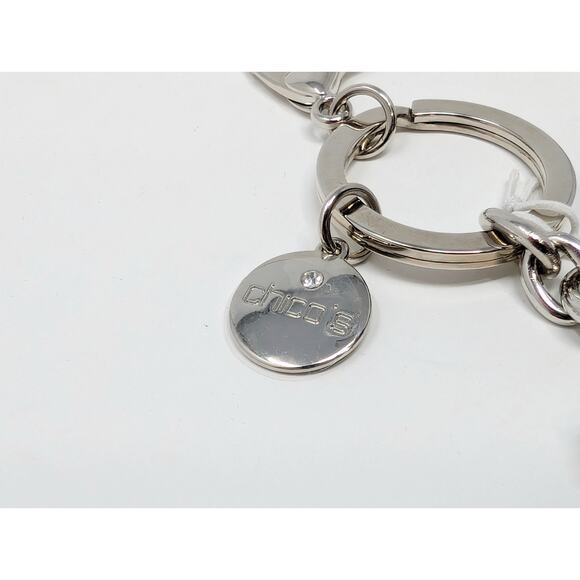 Chico's 30 Years Unforgettable Bling Rhinestone Heart Shaped Key Chain Fob New - Picture 4 of 5